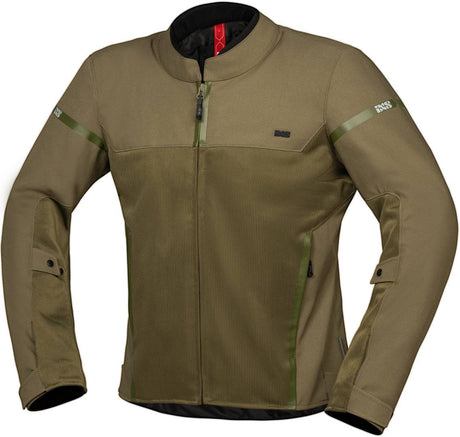 iXS Tour Jacke Oxy-Air in Olivgrün, robuste Tourenjacke mit atmungsaktivem Material, ideal für lange Motorradtouren
