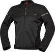 Schwarze iXS Tour Jacke Oxy-Air für Touren, atmungsaktives Touring-Jacke mit reflektierenden Details, sichtbar auf dem Bild