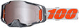 100% Armega HIPER Motocrossbrille Silver - Mirror Silver Lens