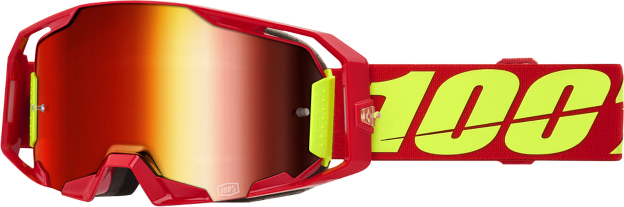100% Motocrossbrille ARmatic Red - Mirror Red Lens