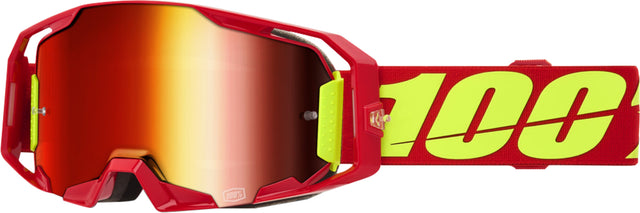 100% Motocrossbrille ARmatic Red - Mirror Red Lens