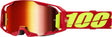 Motocrossbrille 100Percent ARmatic Red mit rotem Spiegelglas, robustes MX-Brillen-Design für sicheren Schutz beim Motocross.