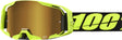100% Motocrossbrille ARmatic Neon Yellow - Mirror True Gold Lens