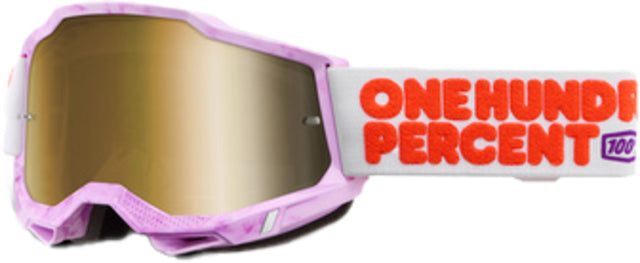 100% Motocrossbrille Accuri 2 Hundreds - Mirror True Gold Lens