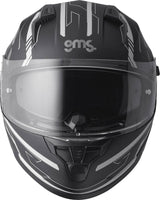 GMS Integralhelm Hexago Graphic grau, vollvisier Helm mit grafischem Design, Schutz und Komfort für Motorradfahrer.