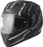 GMS Integralhelm Hexago Graphic in Grau, vollverkleideter Motorradhelm mit modernem Design und Visier.