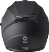 Schwarzer Gms Integralhelm Hexago in mattem Finish, dichter Visier und aerodynamisches Design, für sicheren Motorradschutz