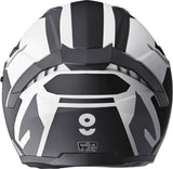 GMS Jethelm Vectus Graphic schwarz-weiß, leichter Jethelm mit modernem Design, Sichtfenster und Belüftungsöffnungen.
