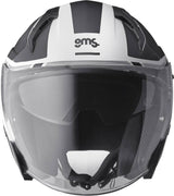 GMS Jethelm Vectus Graphic in Schwarz-Weiß, stilvoller Motorradhelm mit modernen Grafikdesigns, sicher und bequem zu tragen