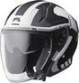GMS Jethelm Vectus Graphic in Schwarz-Weiß, leichter Motorradhelm mit modernem Design, Sichtscheibe und Belüftungsöffnungen