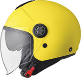 GMS Jethelm Gelato Limone, gelbe Jethelm mit Visier und Belüftung, für sicheren und stilvollen Fahrkomfort