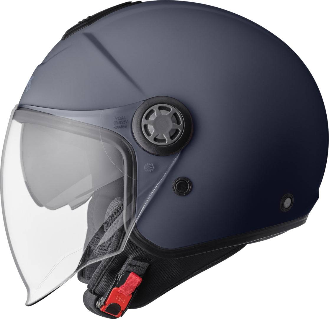 GMS Jethelm Gelato Mora mit klarem Visier und luftigen Belüftungsöffnungen, hochwertiger Motorradhelm für den Straßenverkehr