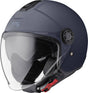 GMS Jethelm Gelato Mora, stilvolle Motorrad-Jethelm mit ergonomischem Design und Belüftungssystem, schwarze Farbe, auf Bild zu sehen