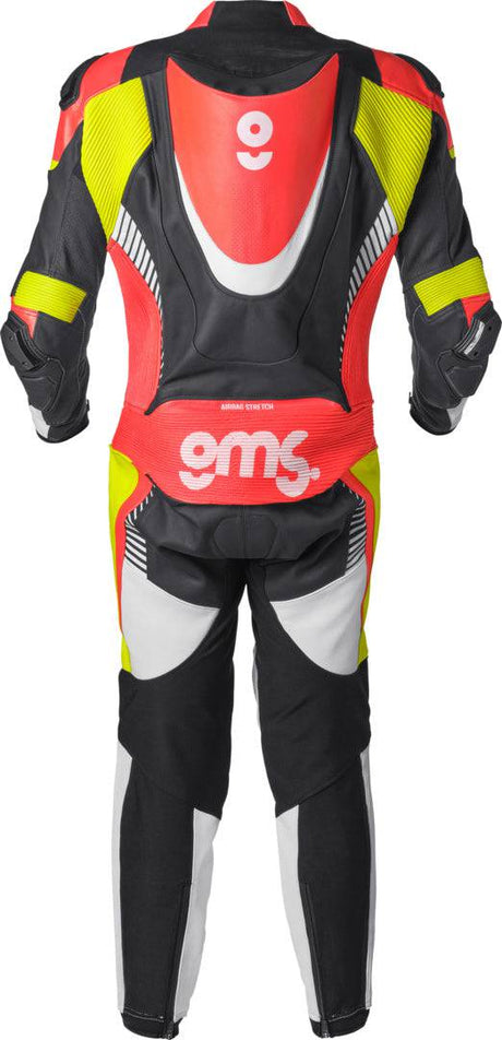Gms Lederkombi GRC-1 1PCS schwarz-gelb-rot