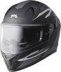 GMS Integralhelm Velox Graphic in mattschwarz und grau mit stilvollem Design, Schutzvisier und Belüftungsöffnungen