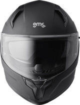 GMS Integralhelm Velox in matt schwarz, sicherer Motorradhelm mit vollumfassendem Schutz und aerodynamischem Design.