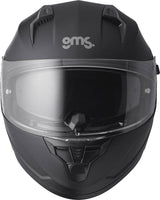 GMS Integralhelm Hexago matt schwarz, schwarzer Motorradhelm mit sportlichem Design und integrierter Schutzfunktion.