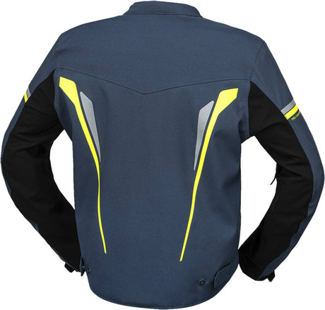 iXS Sport Jacke TS-Pro ST+ in Blau-Neongelb, touring Jacke mit reflektierenden Details, sportliches Motorradjacke-Design