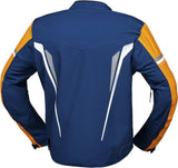 iXS Sport Jacke TS-Pro ST+ Touring in Blau-Orange-Weiß, robuste Motorradjacke mit atmungsaktivem Material und reflektierenden Elementen
