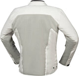 Leichte hellgraue iXS Tour Jacke Oxy-Air für Touren, aus strapazierfähigem Material mit reflektierenden Elementen.
