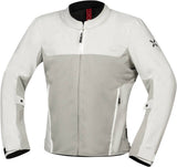 Leichte hellgraue iXS Tour Jacke Oxy-Air für Touren, mit atmungsaktivem Material und verstellbaren Elementen