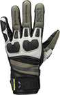 Schwarze, oliv-hellgraue iXS Montevideo-Air 2.0 Handschuhe aus atmungsaktivem Material, detailreiche Nähte und flexible Passform
