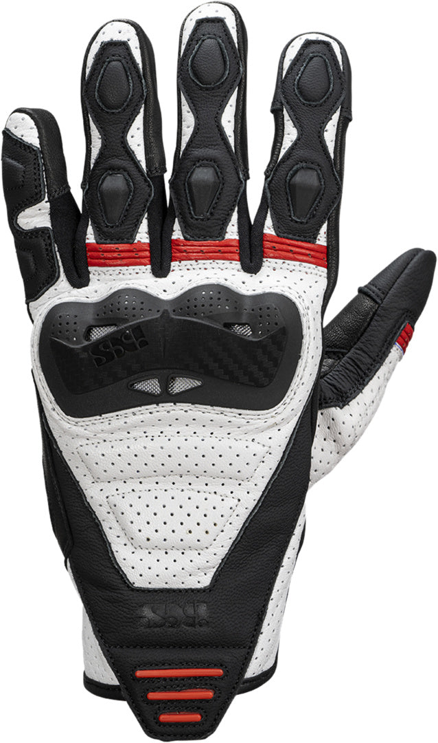 iXS Rapid 1.0 Lederhandschuhe schwarz-weiss-rot
