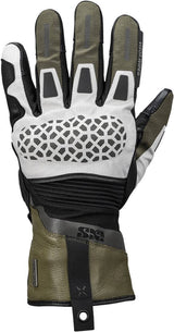 Hellegraue, olivgrüne und schwarze iXS Venture-STX 1.0 Laminathandschuhe, robuste Handschuhe für Outdoor und Sport.