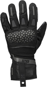 Schwarze iXS Venture-STX 1.0 Laminathandschuhe aus robuste Handschuhe mit Mesh-Einsätzen und verstärkten Fingern.