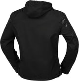 Schwarze iXS Rapid-STX 1.0 Laminatjacke für Touren, detaillierte Nahaufnahme der wasserdichten Outdoor-Jacke