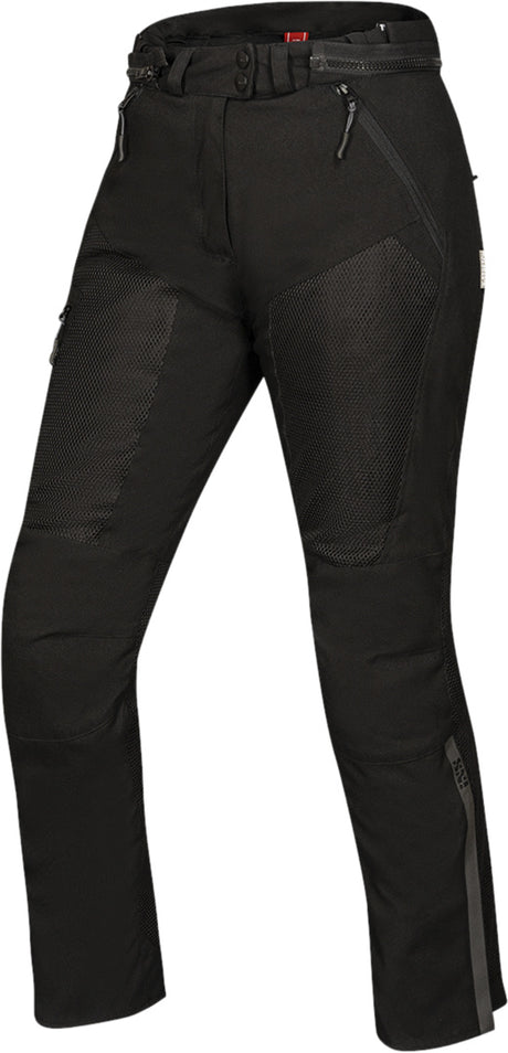 Schwarze Damen Tourster-BigAir 1.0 Hose von iXS für Abenteuer, mit strapazierfähigem Material und funktionalem Design.