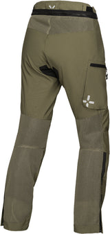 iXS Tourster-BigAir 1.0 Adventure-Hose in Oliv, langlebige Outdoor- und Fahrradhose mit robustem Material und Beintaschen.
