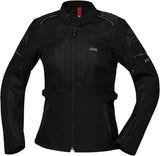 Schwarze Damen Tourster-BigAir 1.0 Jacke von iXS, robuste Adventure-Jacke mit wasserdichtem Material und verstellbarem Schnitt.