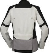 Hellegraue Damen Tourster-STX 1.0 Laminatjacke von iXS, wasserabweisende Jacke für Abenteuer und Outdoor-Aktivitäten.