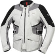 Leichte iXS Tourster-STX 1.0 Laminatjacke in hellgrau-grau, perfekt für Adventure und Outdoor-Aktivitäten.
