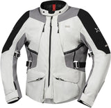 Leichte iXS Tourster-STX 1.0 Laminatjacke in hellgrau-grau, perfekt für Adventure und Outdoor-Aktivitäten.