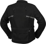 Schwarze iXS Tourster-STX 1.0 Laminatjacke für Abenteuer, wasserdicht und atmungsaktiv, auf einer Person getragen