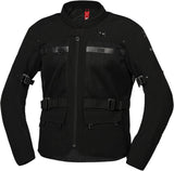 Schwarze iXS Venture-BigAir 1.0 Adventure-Jacke, atmungsaktiv und wetterfest, für Outdoor-Aktivitäten, Detailansicht der Jacke