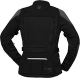 Schwarze Damen Adventure Jacke iXS Venture-Air 1.0 mit wasserabweisendem Material und atmungsaktivem Design.