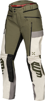 iXS Venture-STX 1.0 Laminathose in Oliv und Hellgrau, strapazierfähige Hosen für Abenteuer und Outdoor-Aktivitäten.