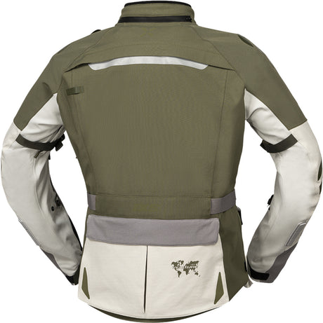 Leichte iXS Venture-STX 1.0 Laminatjacke in Hellgrau-Oliv, Outdoor-Adventure-Jacke mit wasserdichtem Laminatmaterial