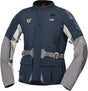 Leichte blaue und hellgraue iXS Venture-STX 1.0 Laminatjacke für Abenteuer, mit wasserdichter Oberfläche und verstellbarem Saum.