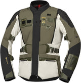 iXS Venture-GTX Laminatjacke in kühlem Grau-Oliv, wetterfeste Adventure-Jacke mit Kapuze und atmungsaktivem Material
