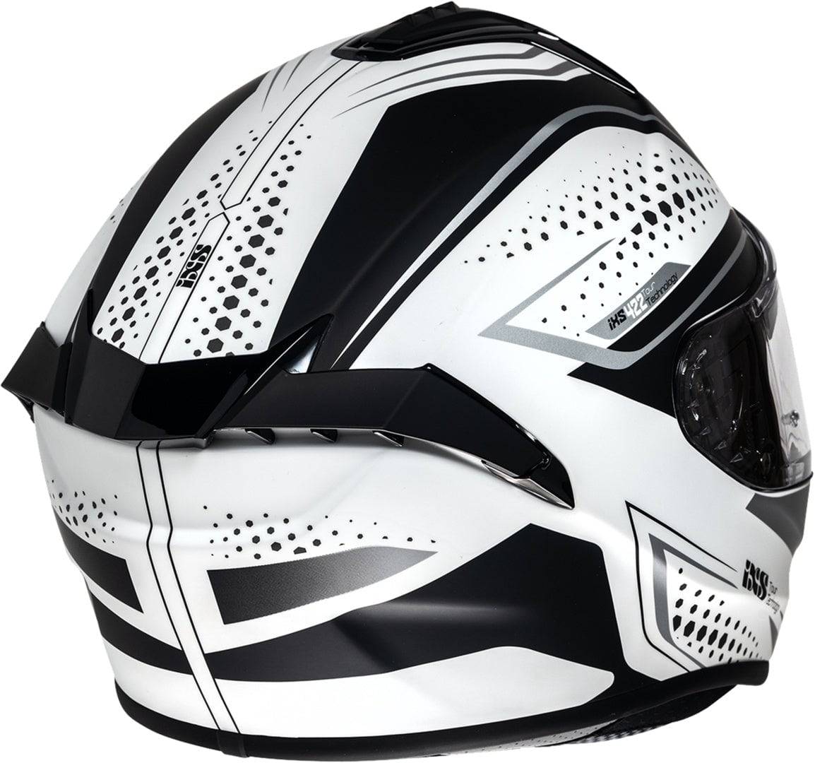 iXS Integralhelm iXS422 FG 2.2 in matt Weiß-Grau, leichter, sicherer Fahrradhelm mit integriertem Visier und Belüftungsöffnungen