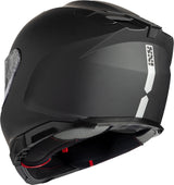 Mattschwarzer iXS Integralhelm iXS912 SV 1.0 mit Visier und Belüftungsöffnungen, sicherer Kopfschutz für Motorradfahrer