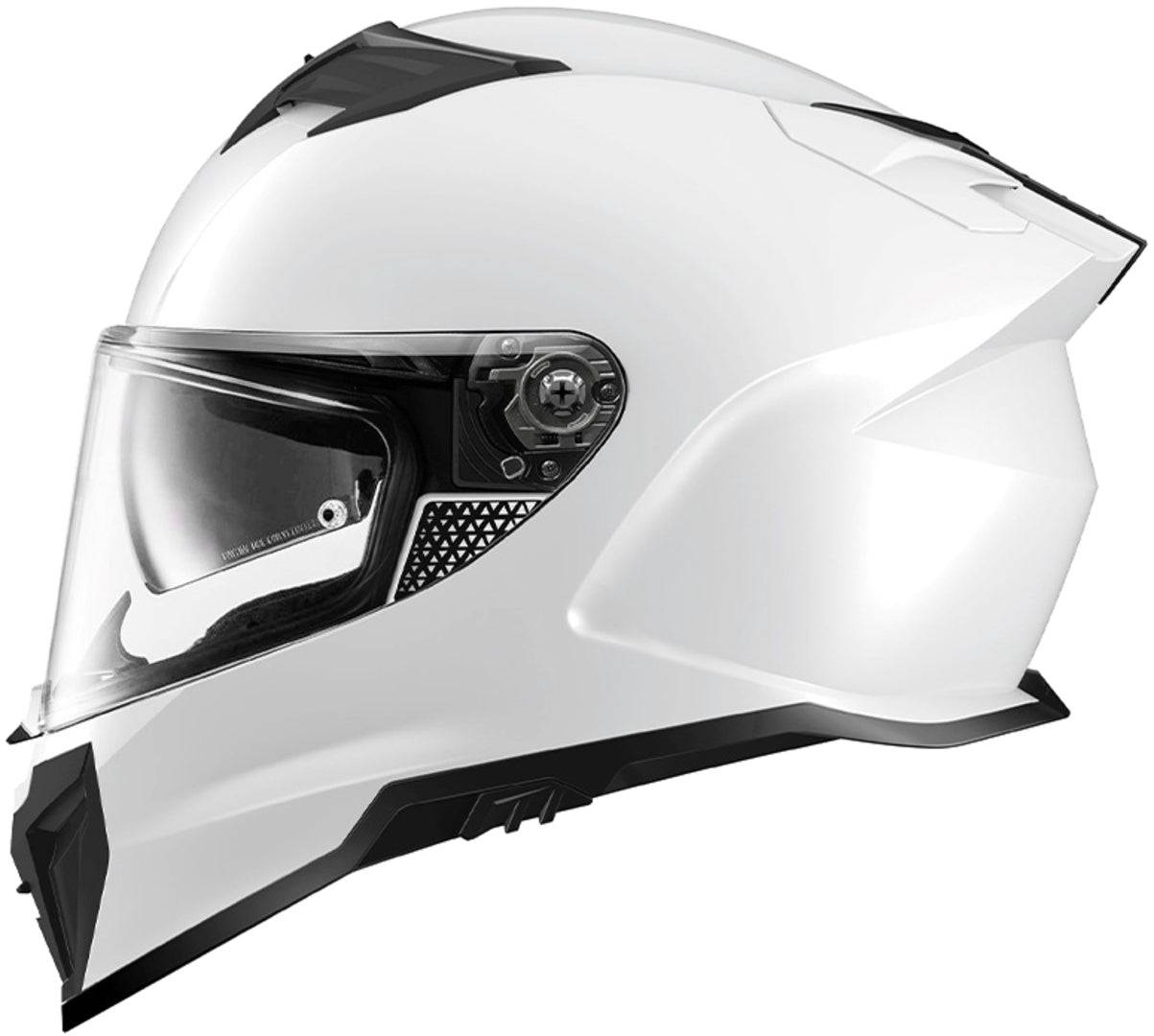 Weißer iXS Integralhelm iXS912 SV 1.0 mit klarer Visier, sicher und bequem für den Motorradschutz.