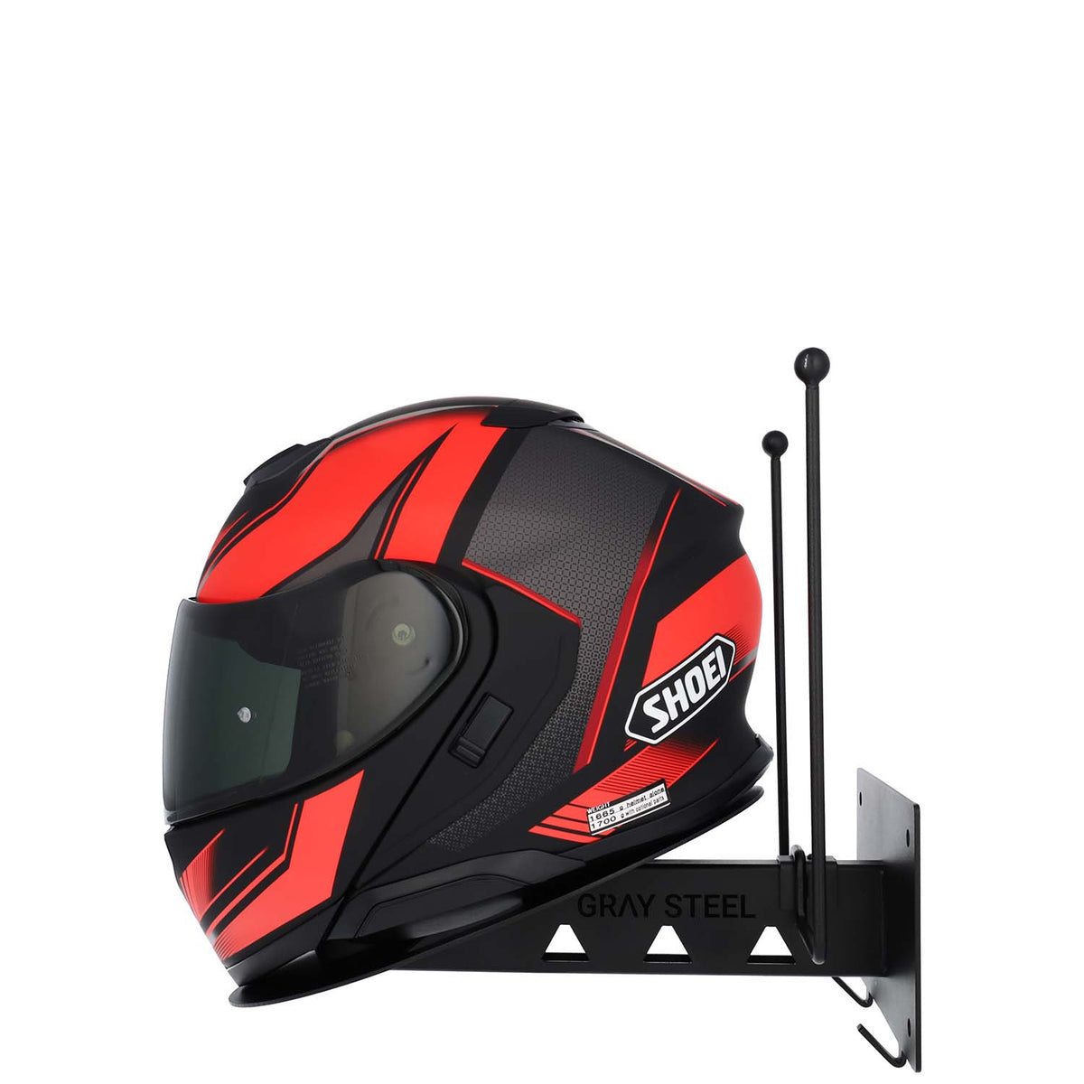 Gray Steel X7 Wandhalter für Helm und Ausrüstung Mattschwarz