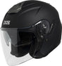 Schwarz matt iXS Jethelm iXS92 FG 1.16 SV mit Visier und Belüftungsöffnungen, bequemes Design für Motorradfahrer.