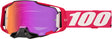 100% Armega HIPER Motocrossbrille Kloug - Mirror Dark Red Lens