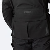 Schwarze iXS Venture-STX 1.0 Laminatjacke, Adventure-Jacke mit wasserdichter, atmungsaktiver Oberfläche, sichtbare Details und Reißverschlüsse